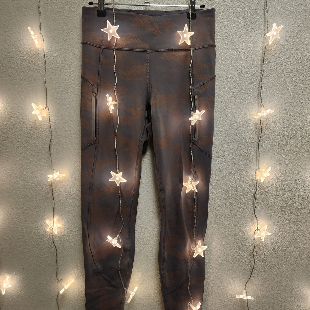 Athleta Taupe Rainier Reflective Leggings